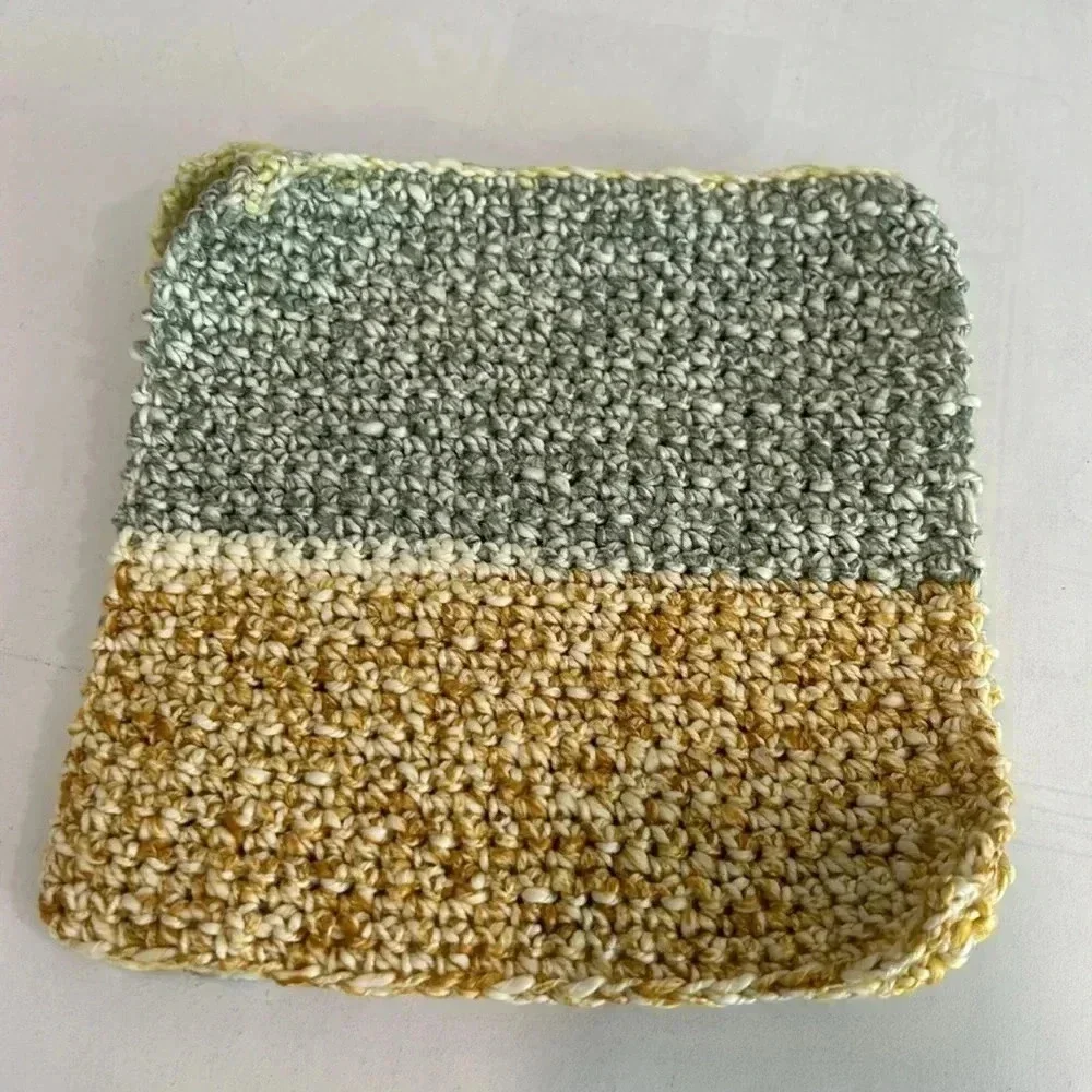 Hand Crocheted Washcloth/Dishcloth - Set of 3